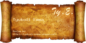 Tyukodi Emma névjegykártya