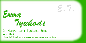 emma tyukodi business card